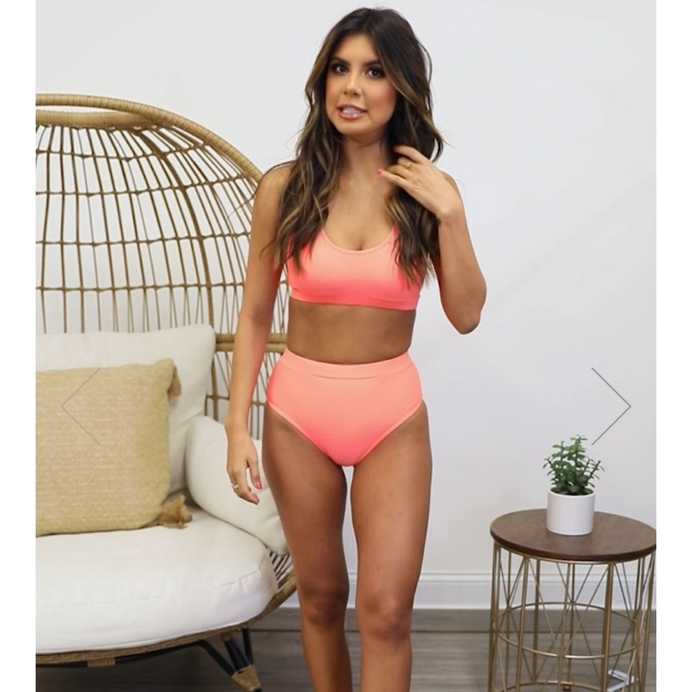 Pink lily swimsuit top